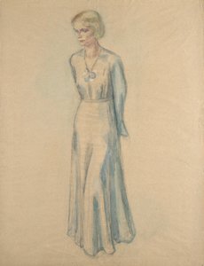 Portrait de jeune fille, figure entière - Walther Gamerith