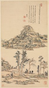 Paysage dans le style coloré de Ni Zan - Wang Yuanqi