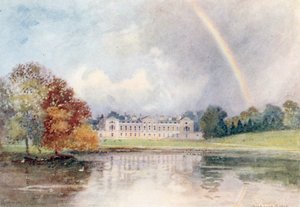 Abbaye de Woburn (lithographie couleur) - Warwick (after) Goble