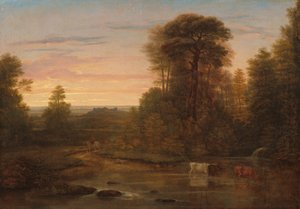 Un paysage après le coucher du soleil, vers 1819
