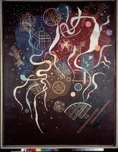 Le mouvement. Composition non représentative. Peinture de Vassily Kandinsky