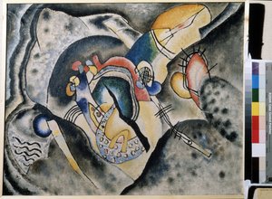 Le trait noir. Peinture de Vassily Kandinsky