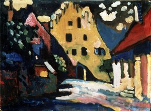 "Murnau. La cour du château" Peinture de Vassily Kandinsky