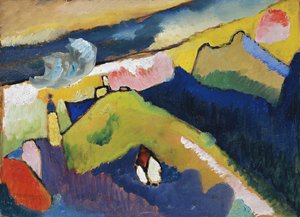 Murnau. Paysage de montagne avec église, 1910