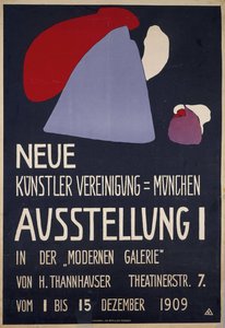 Affiche pour la 1ère exposition de la Neue Künstlervereinigung München, 1909 - Wassily Kandinsky