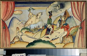 Scène avec un officier - Wassily Kandinsky