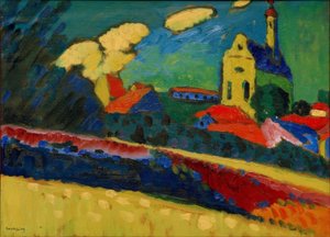 Étude pour Murnau – Paysage avec église