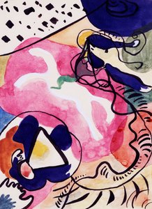 Étude pour le Chevalier bleu - Wassily Kandinsky