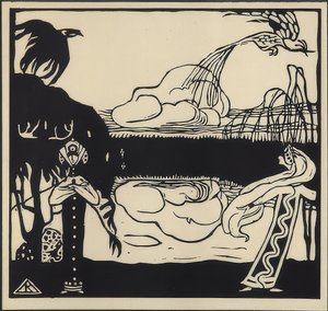Deux oiseaux. 1907 - Wassily Kandinsky