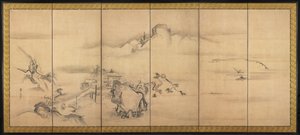 Huit vues des rivières Xiao et Xiang - Watanabe Shiko