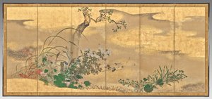 Fleurs et arbres des quatre saisons (écran gauche)