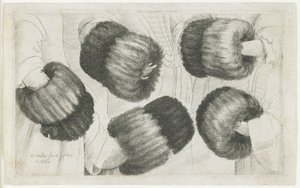Une moufle en cinq vues, 1645-1646