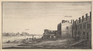 Vue du palais de Lambeth depuis la rivière à Whitehall Stairs, 1625-77 - Wenceslaus Hollar