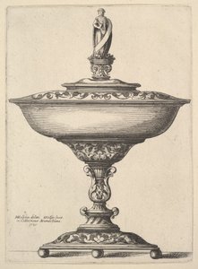 Une large coupe avec pieds en boule, 1646.
