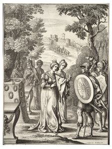 Énée rencontre Andromaque - Wenceslaus Hollar