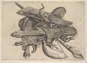 Arcs, carquois et une lance - Wenceslaus Hollar