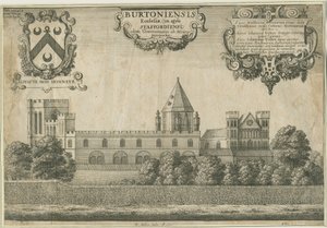 Abbaye de Burton-upon-Trent : gravure sur cuivre, 1661 - Wenceslaus Hollar
