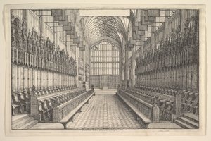 Chœur et stalles dans la chapelle Saint-Georges, Windsor, 1660 - Wenceslaus Hollar