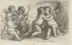 Christ, Jean et trois chérubins - Wenceslaus Hollar