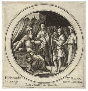 David devant Saül - Wenceslaus Hollar