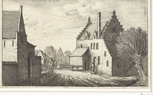 Rue de village à Hemsen près de Malines (Vues des villes européennes) - Wenceslaus Hollar