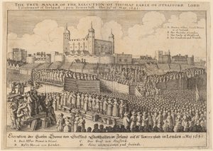 Exécution de Thomas Wentworth - Wenceslaus Hollar