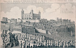 Exécution du comte de Strafford - Wenceslaus Hollar