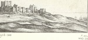 Vue du château de Douvres (série: Vues autour de la côte anglaise) - Wenceslaus Hollar