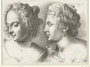 Têtes de deux jeunes femmes