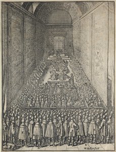 Intérieur de la Chambre des Lords en session, Palais de Westminster, Londres