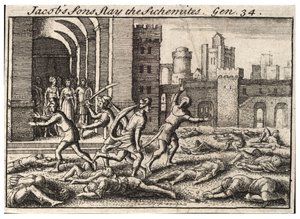 Les fils de Jacob tuant les Sichémites - Wenceslaus Hollar