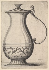 Cruche avec arabesques à la base, 1625-77