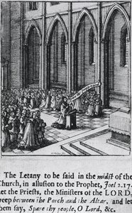 Litanie dans une église, c.1655 (eau-forte)