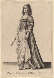 Mulier Generosa Gallica - Wenceslaus Hollar