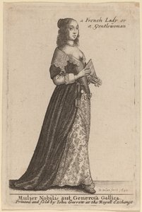 Mulier Nobilis aut Generosa Gallica - Wenceslaus Hollar