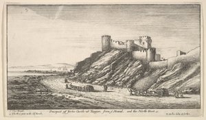 Perspective du château de Yorke à Tanger, depuis la plage et le nord-ouest, 1669-73