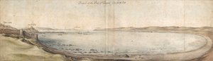 Vue de la baie de Tanger depuis le sud-est, milieu XVIIe siècle