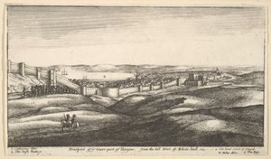 Vue de la partie inférieure de Tanger, de la colline à l