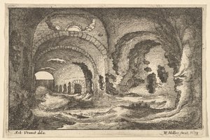 Vestiges romains à Tivoli - Wenceslaus Hollar