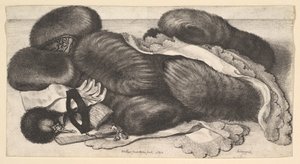 Nature morte avec un groupe de manchons, une paire de gants, des éventails, un masque et deux mouchoirs, 1647 - Wenceslaus Hollar
