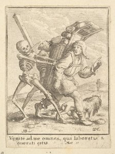 Le Colporteur, de la Danse Macabre, 1651 - Wenceslaus Hollar