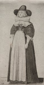 Les Divers Habits des Femmes Anglaises, de la Noblesse aux Paysannes..., 1640