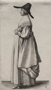 Les divers habits des femmes anglaises, de la noblesse aux paysannes..., 1640