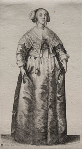 Les divers habits des femmes anglaises, de la noblesse aux paysannes..., 1640