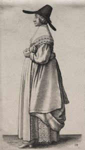 Les Diverses Habitudes des Femmes Anglaises, de la Noblesse aux Femmes de la Campagne : La Femme avec un Chapeau Masculin et une Jupe Fleurie