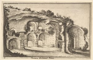 Thermaru diocletiani Ruines des Thermes de Dioclétien, 1651 - Wenceslaus Hollar