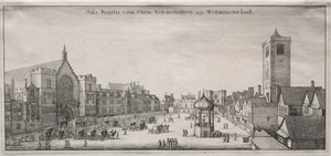 Vue de Londres : New Palace Yard avec Westminster Hall et la Clock House, 1647 - Wenceslaus Hollar