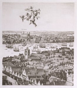 Vue de Londres, publiée en 1647 (fac-similé) (détail)