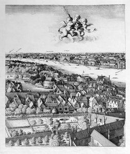 Vue de Londres, publié en 1647 (fac-similé) (détail) - Wenceslaus Hollar