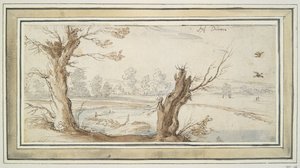 Les saules au bord de la Rur - Wenceslaus Hollar
